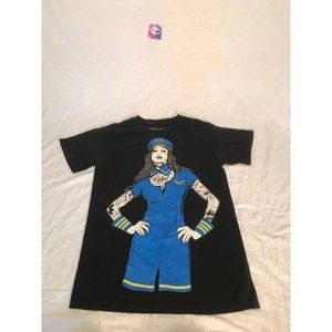 Fatal Clothing Crew Graphic Shirt Mens sz Small Black Short Sleeve T-Shirt